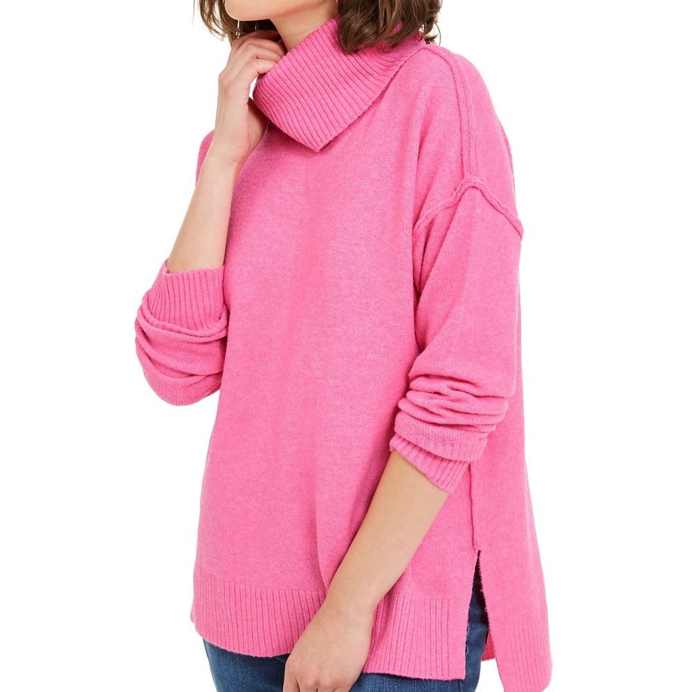 Becca Tilley x Bar III Turtleneck High Low Sweater